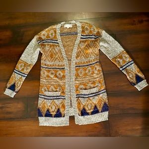 Aztec cardigan pink republic size small